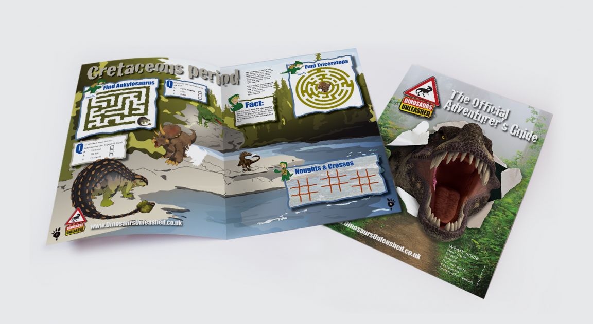 Brochure for Dinosaurs Unleashed Event
